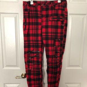 plaid jeans